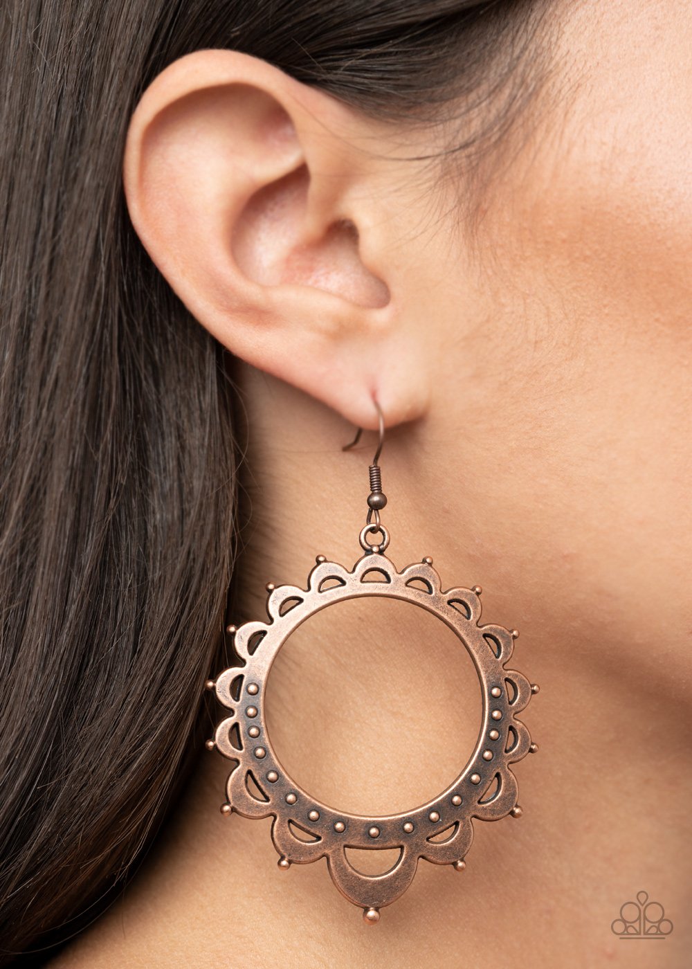 Casually Capricious Copper Earrings