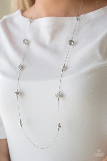 Champagne On The Rocks Silver Necklace