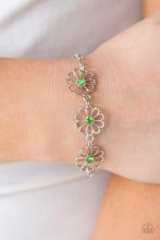 Load image into Gallery viewer, Dancing Daffodils Green Bracelet
