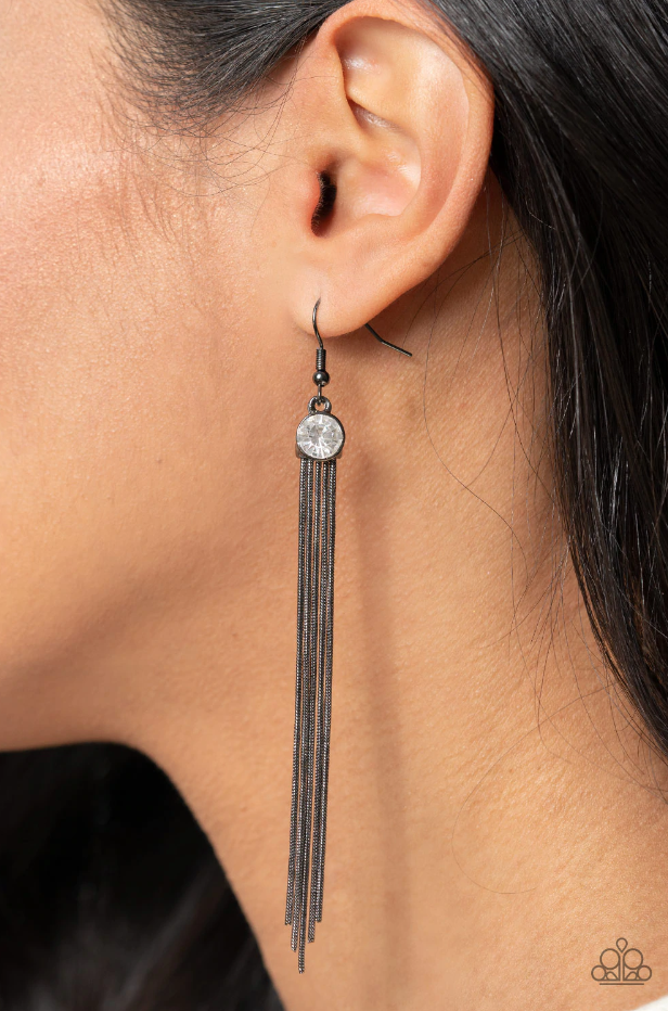 Always In Motion Black Earrings