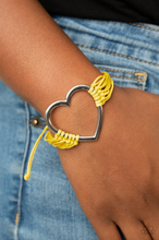 Load image into Gallery viewer, Playing With My Heartstrings Yellow Bracelet
