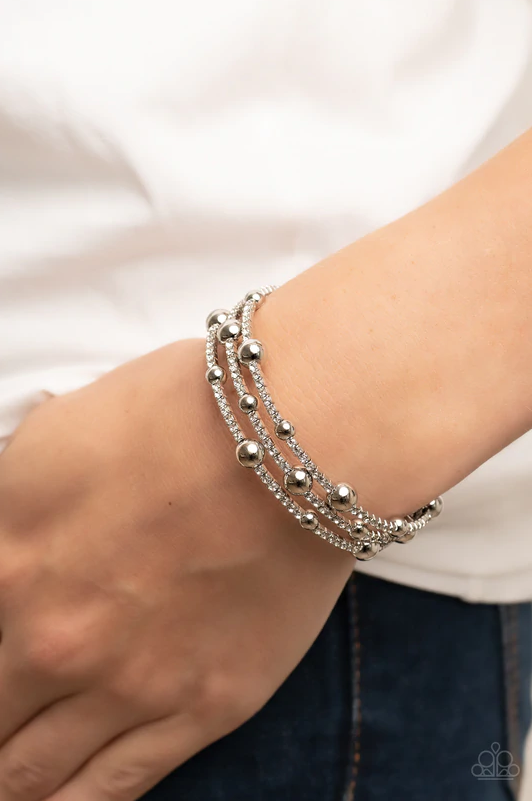 Spontaneous Shimmer White Bracelet