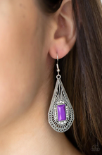Load image into Gallery viewer, Deco Dreaming Purple Earrings

