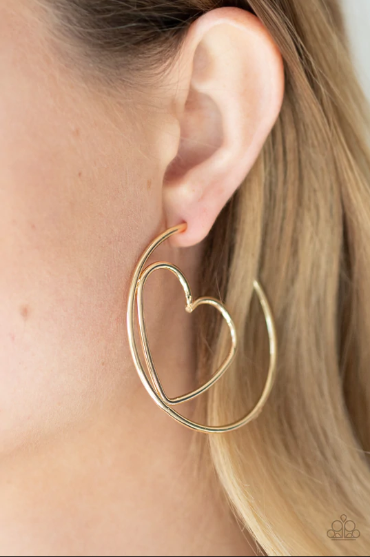 Love At First Bright Gold Hoop Earrings