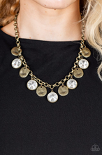 Load image into Gallery viewer, Spot On Sparkle Brass Necklace
