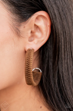 Load image into Gallery viewer, Rural Guru Brown Hoop Earrings
