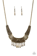 Load image into Gallery viewer, Steer It Up Brass Necklace
